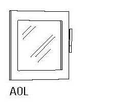 Дверь со стеклом AOL101