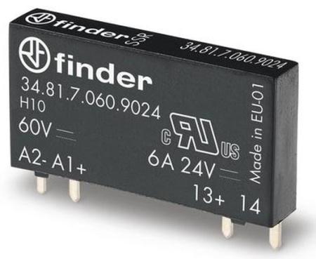 Реле твердотельное Finder 6A, 24В DC